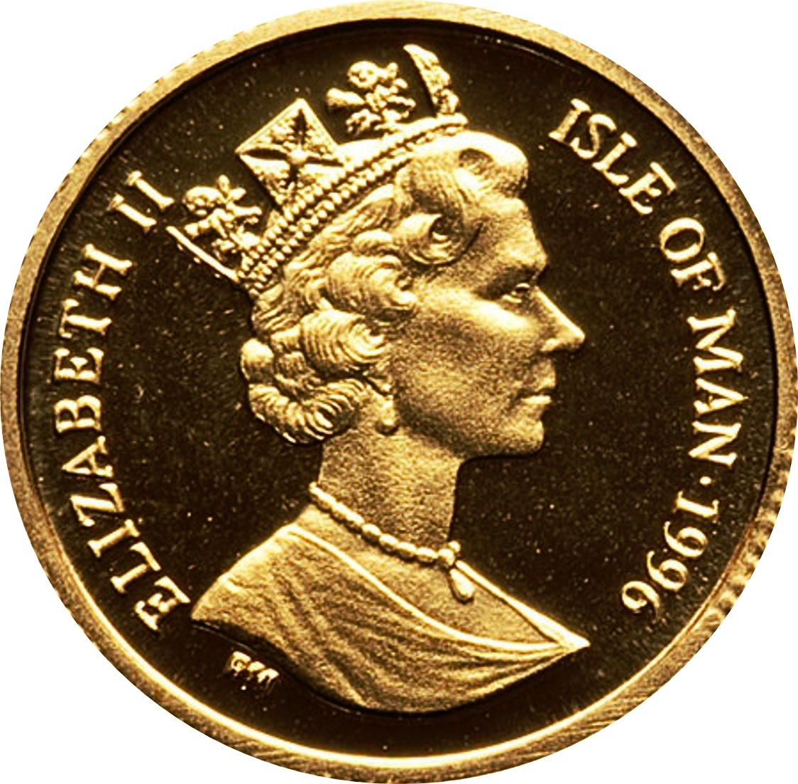 Isle of Man 1/25 Crown - Elizabeth II Burmese Cat obverse