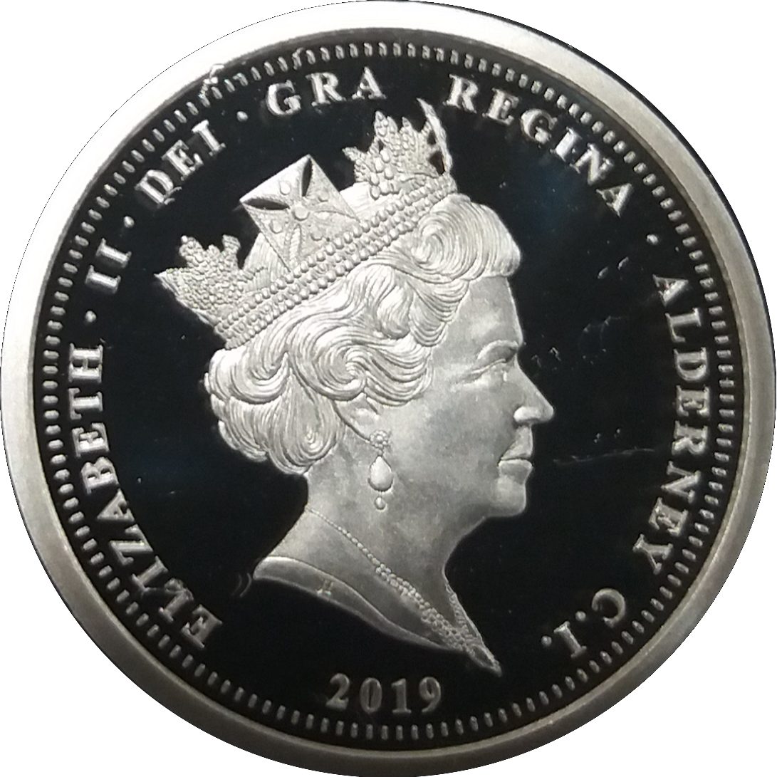 Alderney 1 Pound - Elizabeth II Remembrance Day; Silver obverse