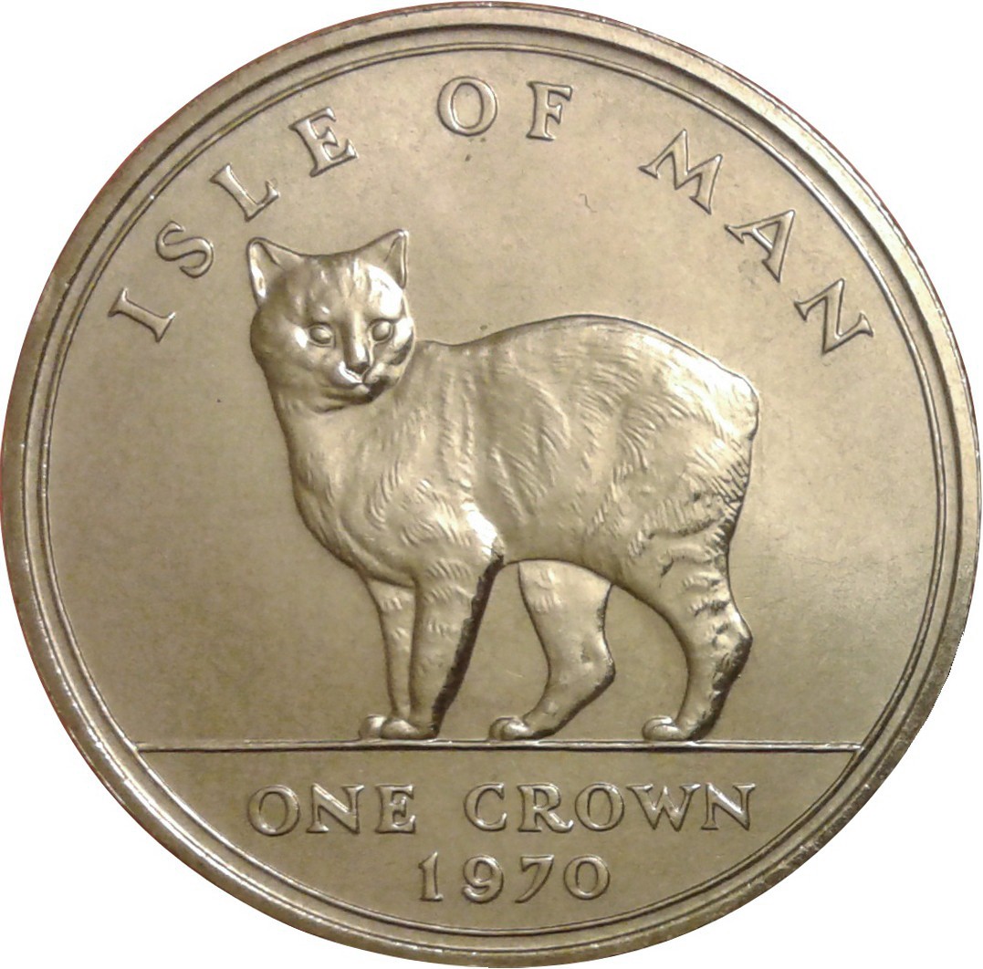Isle of Man 1 Crown - Elizabeth II Manx Cat reverse