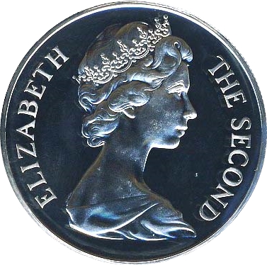 Isle of Man 1 Crown - Elizabeth II Manx Cat (Silver) obverse