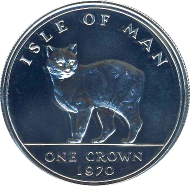 Isle of Man 1 Crown - Elizabeth II Manx Cat (Silver)