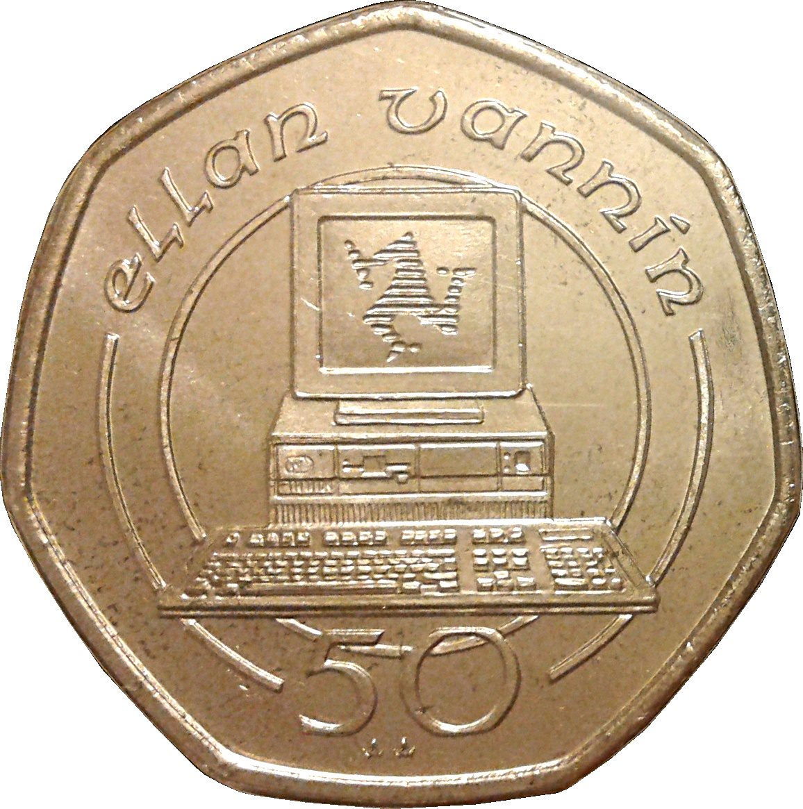 Isle of Man 50 Pence - Elizabeth II Technology