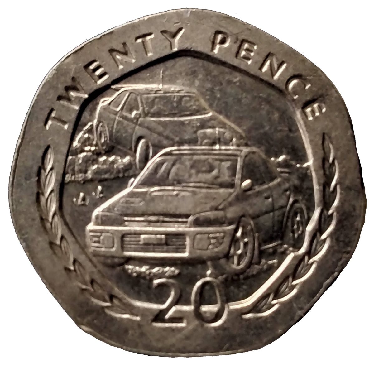 Isle of Man 20 Pence - Elizabeth II Race cars
