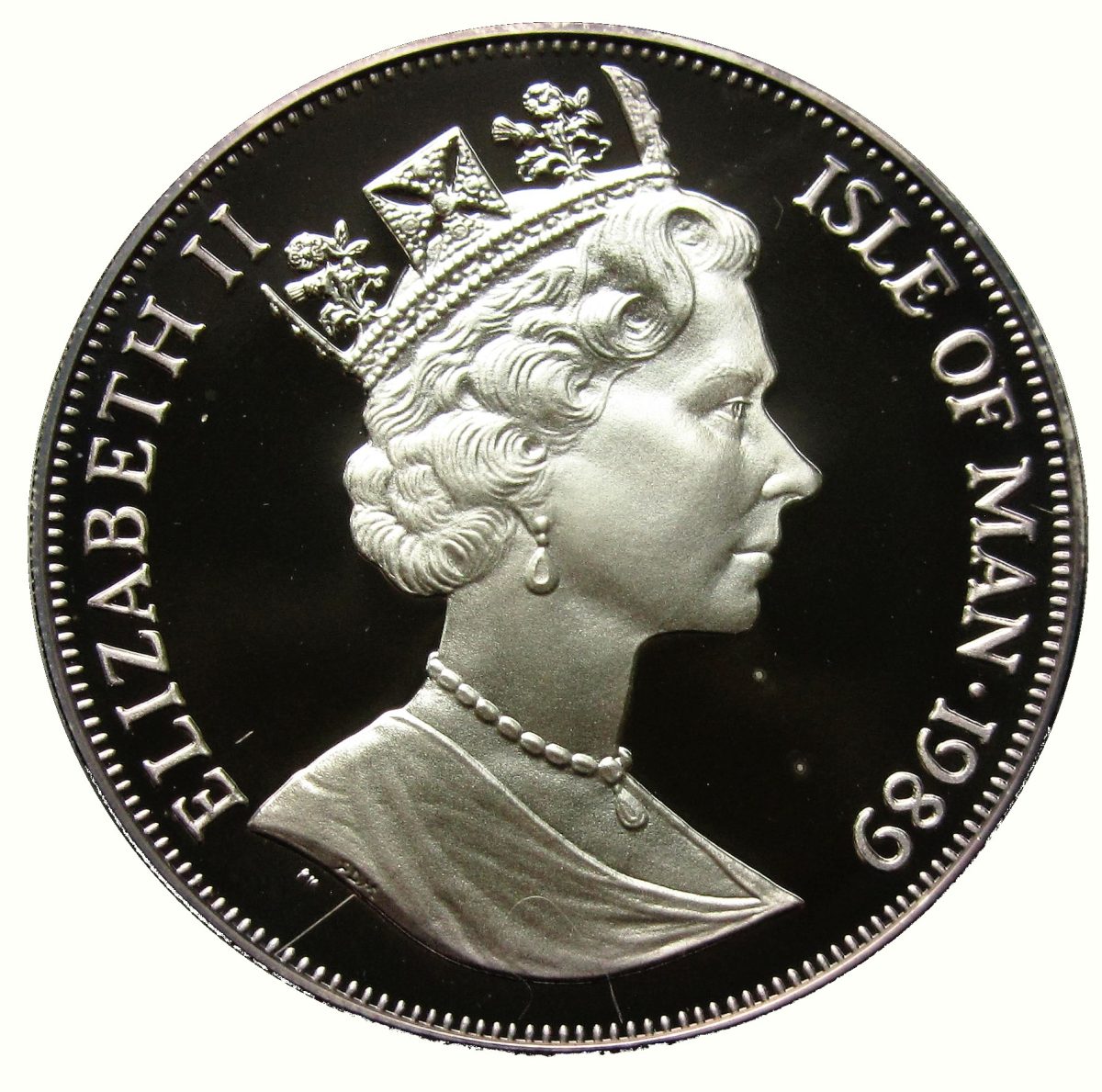 Isle of Man 1 Crown - Elizabeth II Mutiny on the Bounty, Silver issue obverse