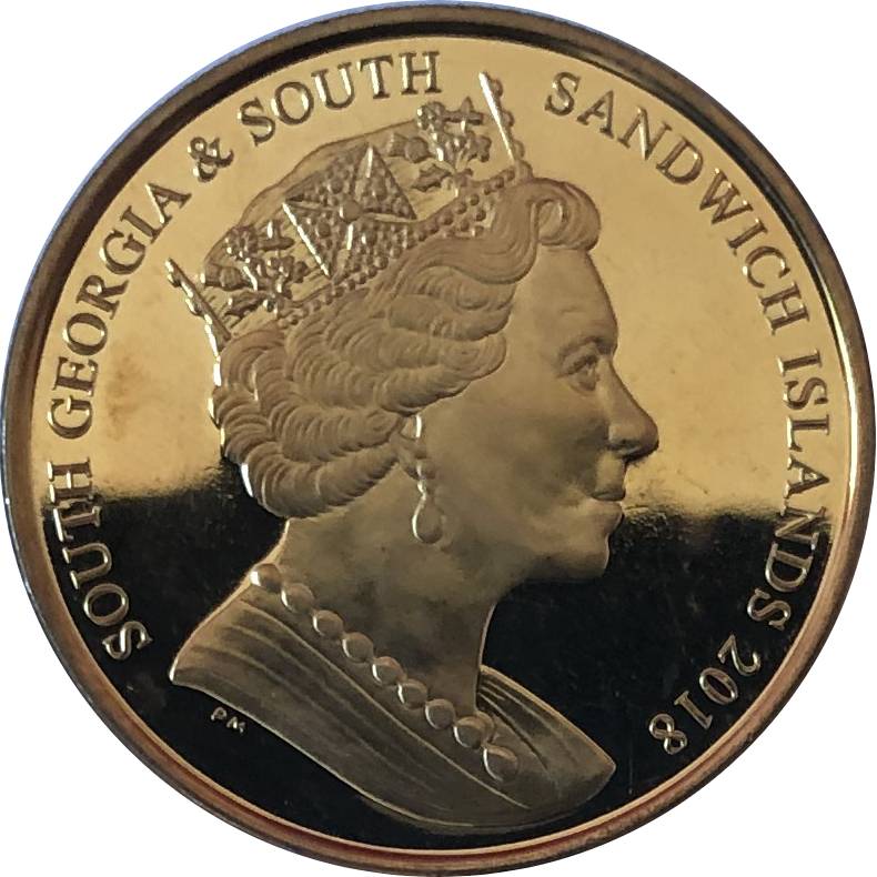 South Georgia and the South Sandwich Islands 2 Pounds - Elizabeth II Sapphire Coronation