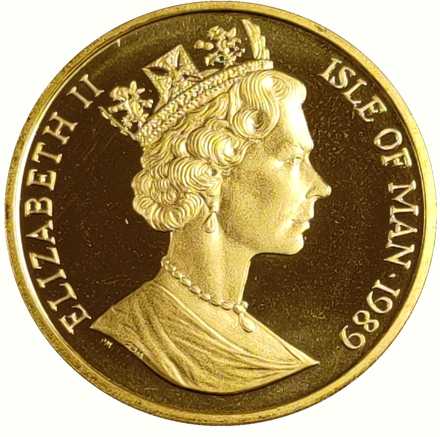 Isle of Man 1 Crown - Elizabeth II Persian Cat; Gold obverse