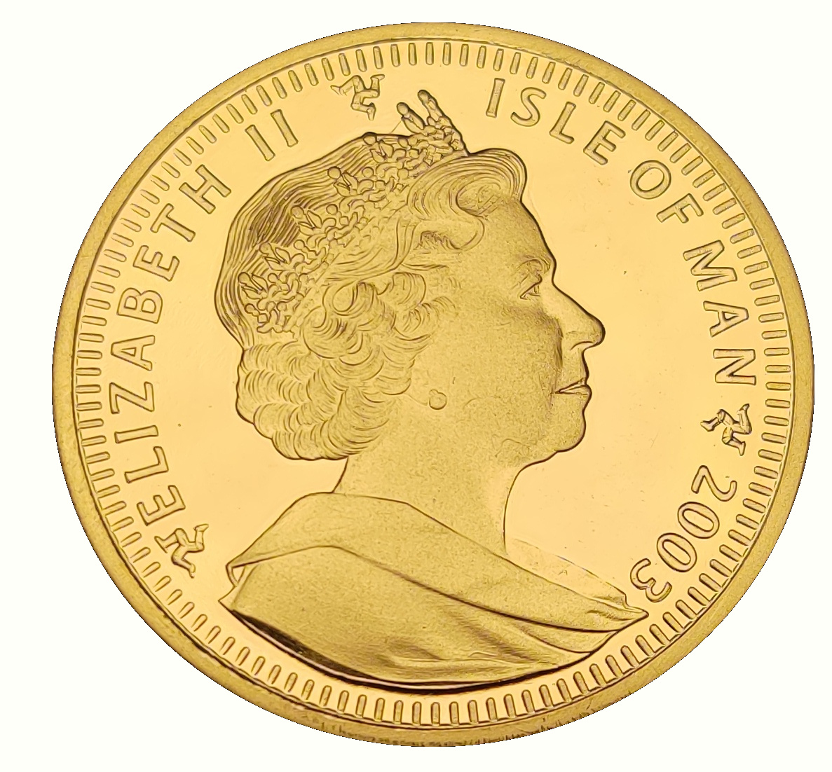 Isle of Man 1 Crown - Elizabeth II Balinese Cat; Gold obverse