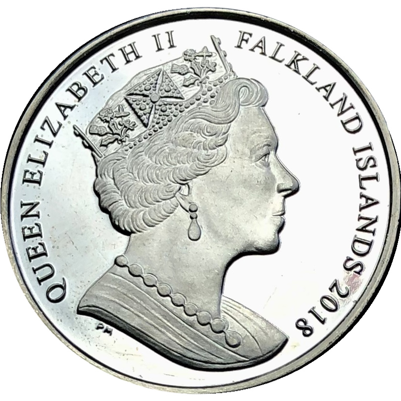 Falkland Islands 1 Crown - Elizabeth II Sea Crab obverse
