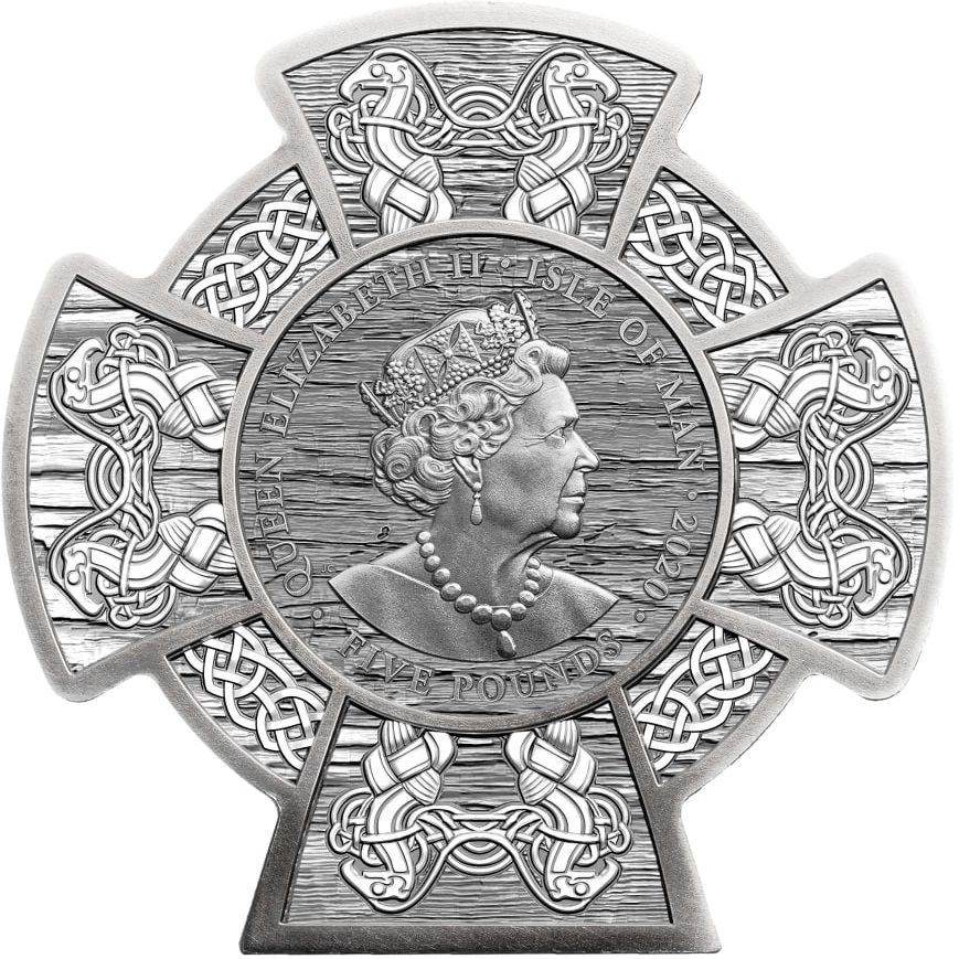Isle of Man 5 Pounds - Elizabeth II Boudica – Warrior Queen obverse