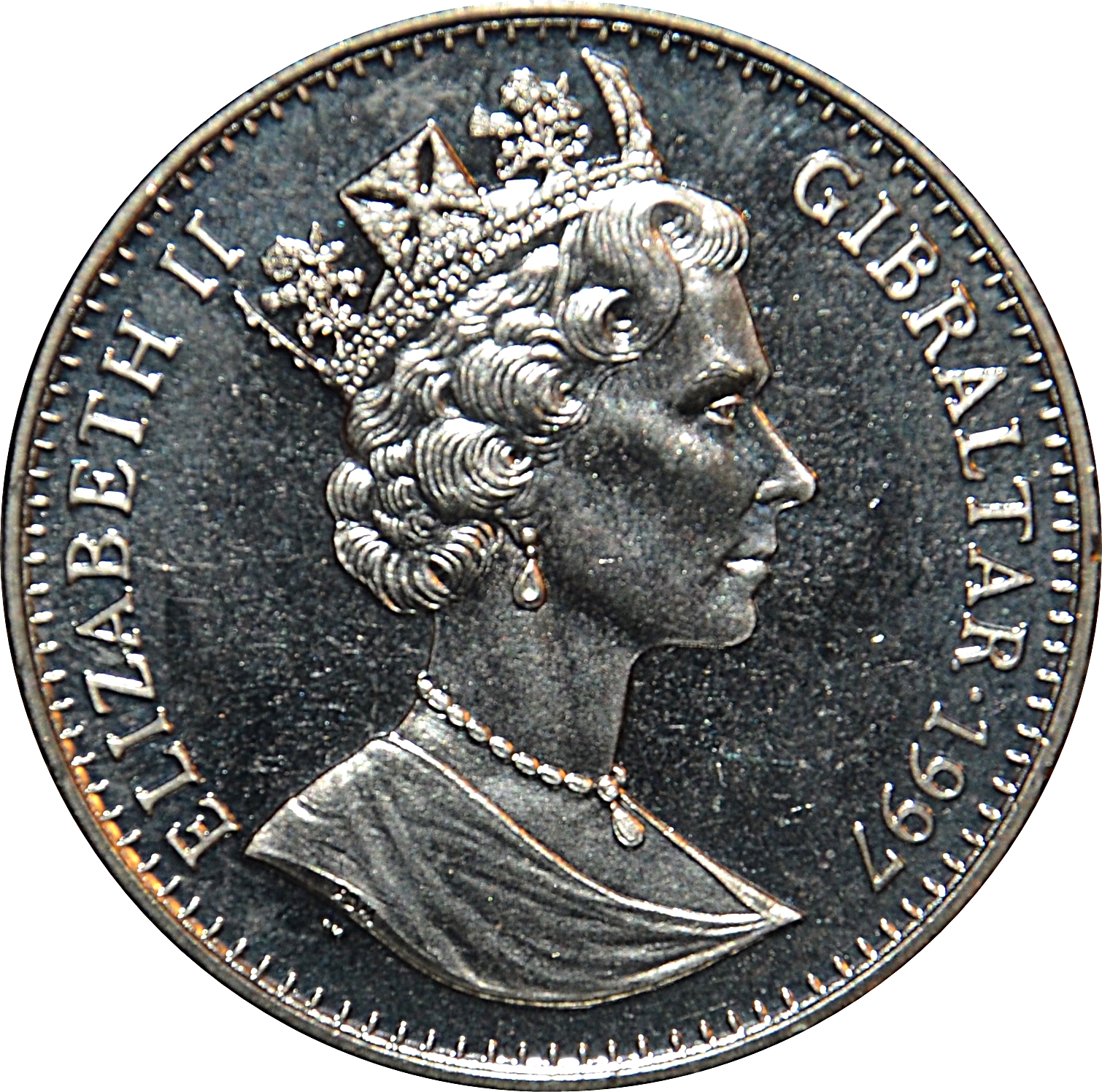 Gibraltar 1 Crown - Elizabeth II Ceremony of the Keys obverse