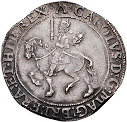½ Crown - Charles I Tower mint - King; group III obverse