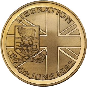Falkland Islands 50 Pence - Elizabeth II Liberation; Gold Proof Issue