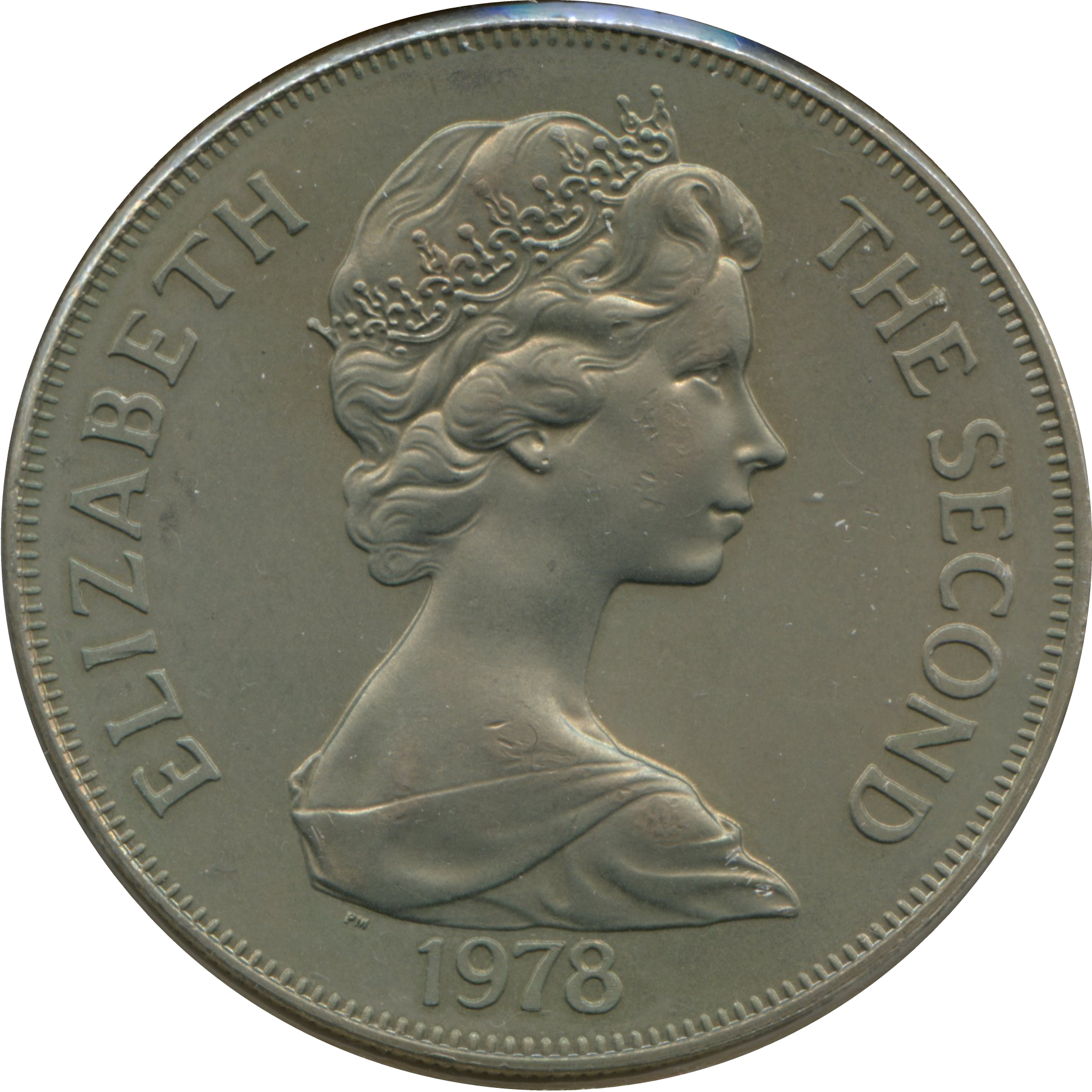 Tristan da Cunha 1 Crown - Elizabeth II Coronation Jubilee obverse