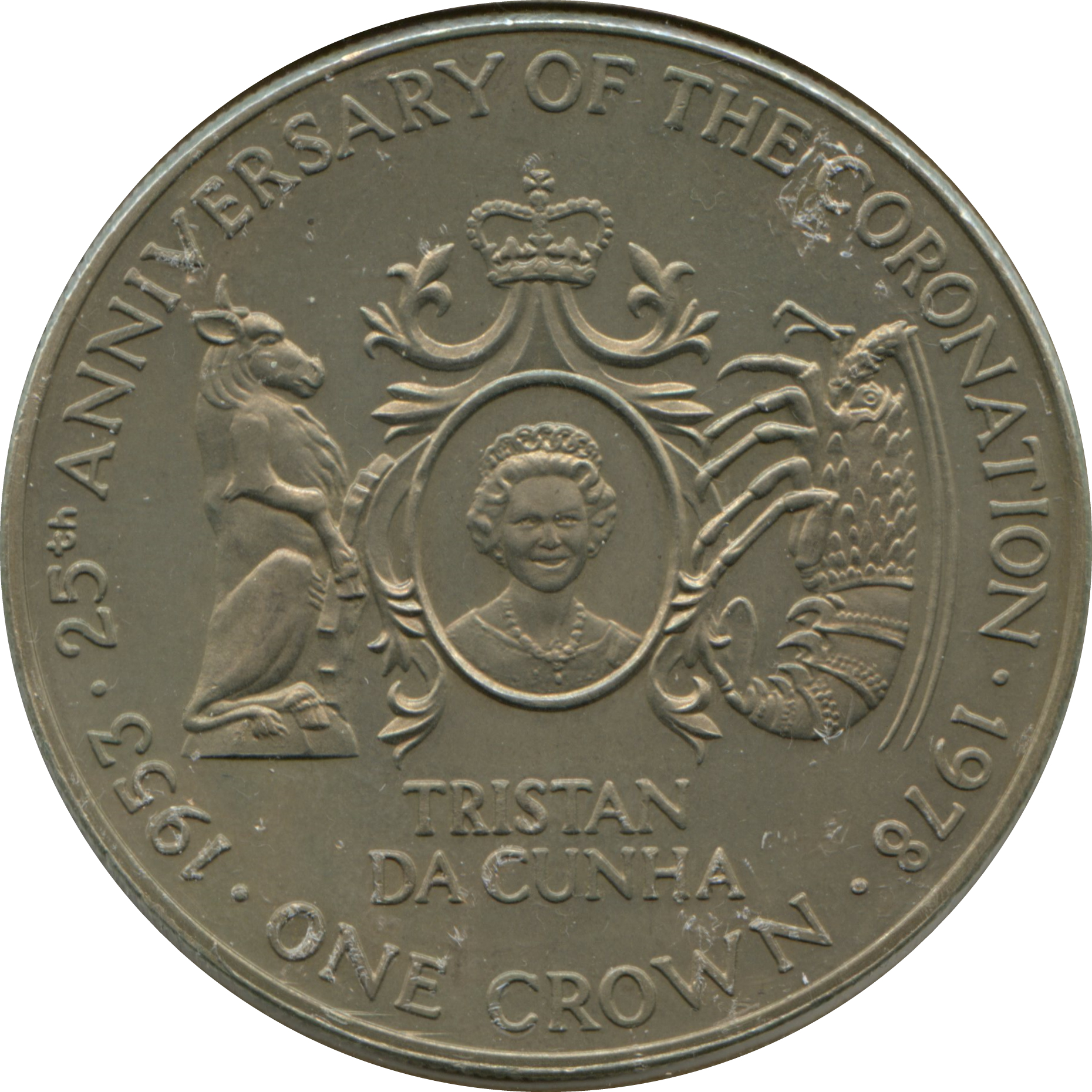 Tristan da Cunha 1 Crown - Elizabeth II Coronation Jubilee