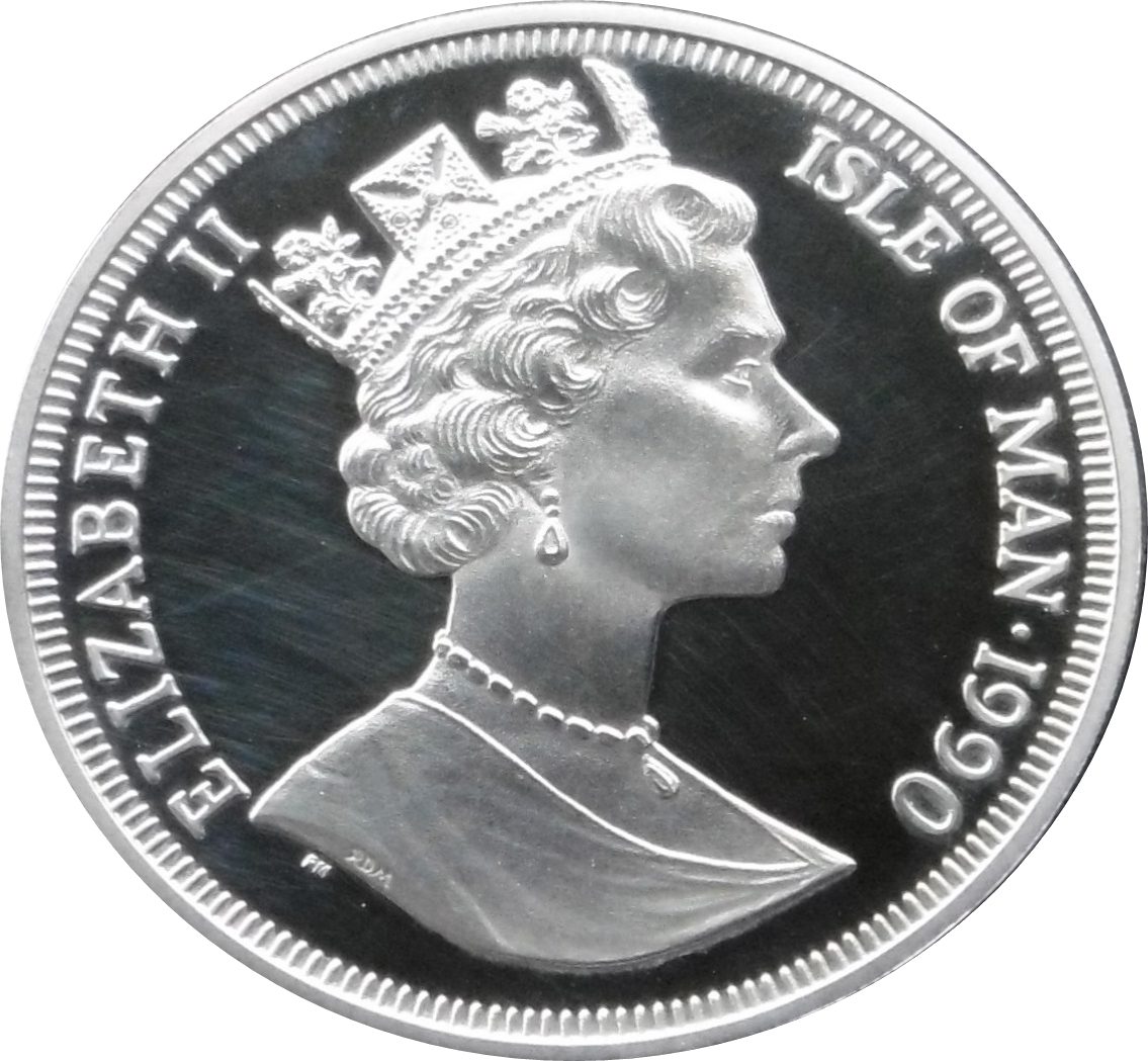 Isle of Man 1 Crown - Elizabeth II World Cup - Italy obverse