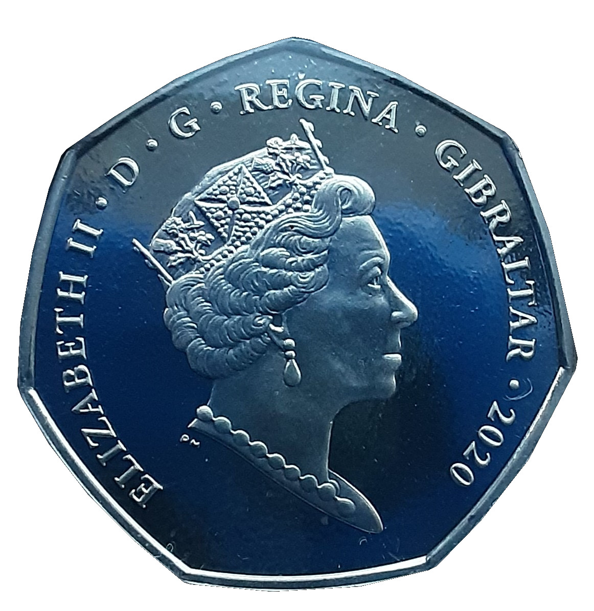 Gibraltar 50 Pence - Elizabeth II Guess How Much I Love You obverse