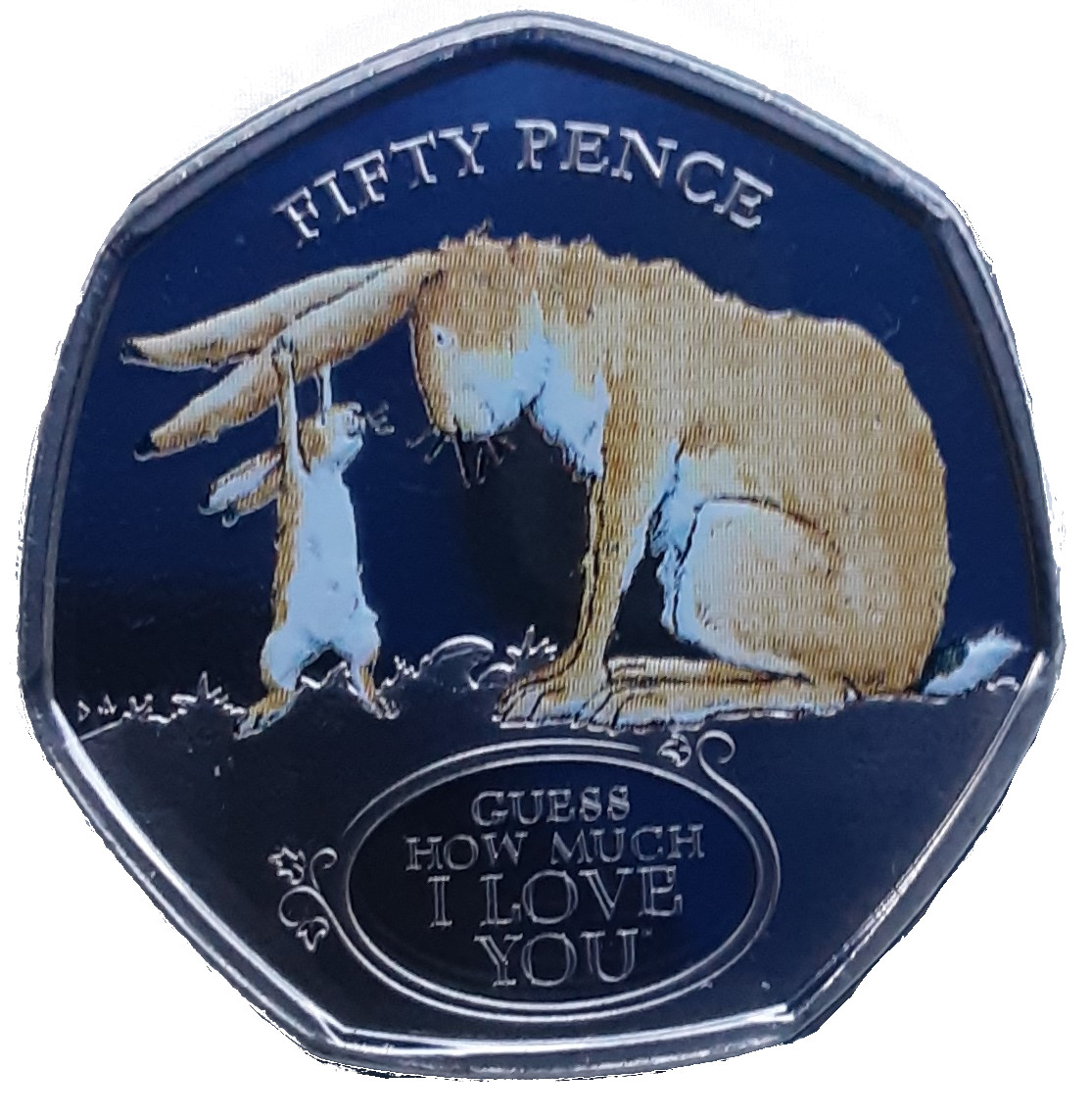 Gibraltar 50 Pence - Elizabeth II Guess How Much I Love You reverse