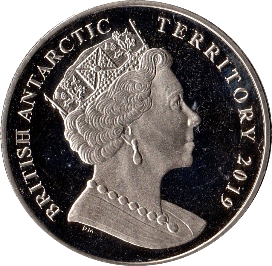 British Antarctic Territory 2 Pounds - Elizabeth II Emperor penguin obverse