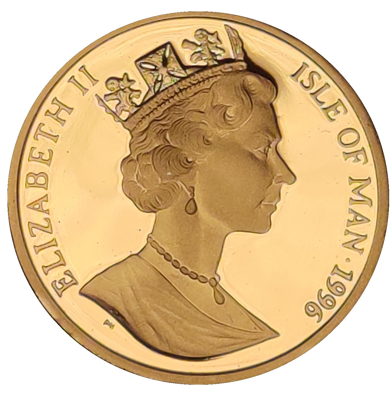 Isle of Man ½ Crown - Elizabeth II Merlin obverse
