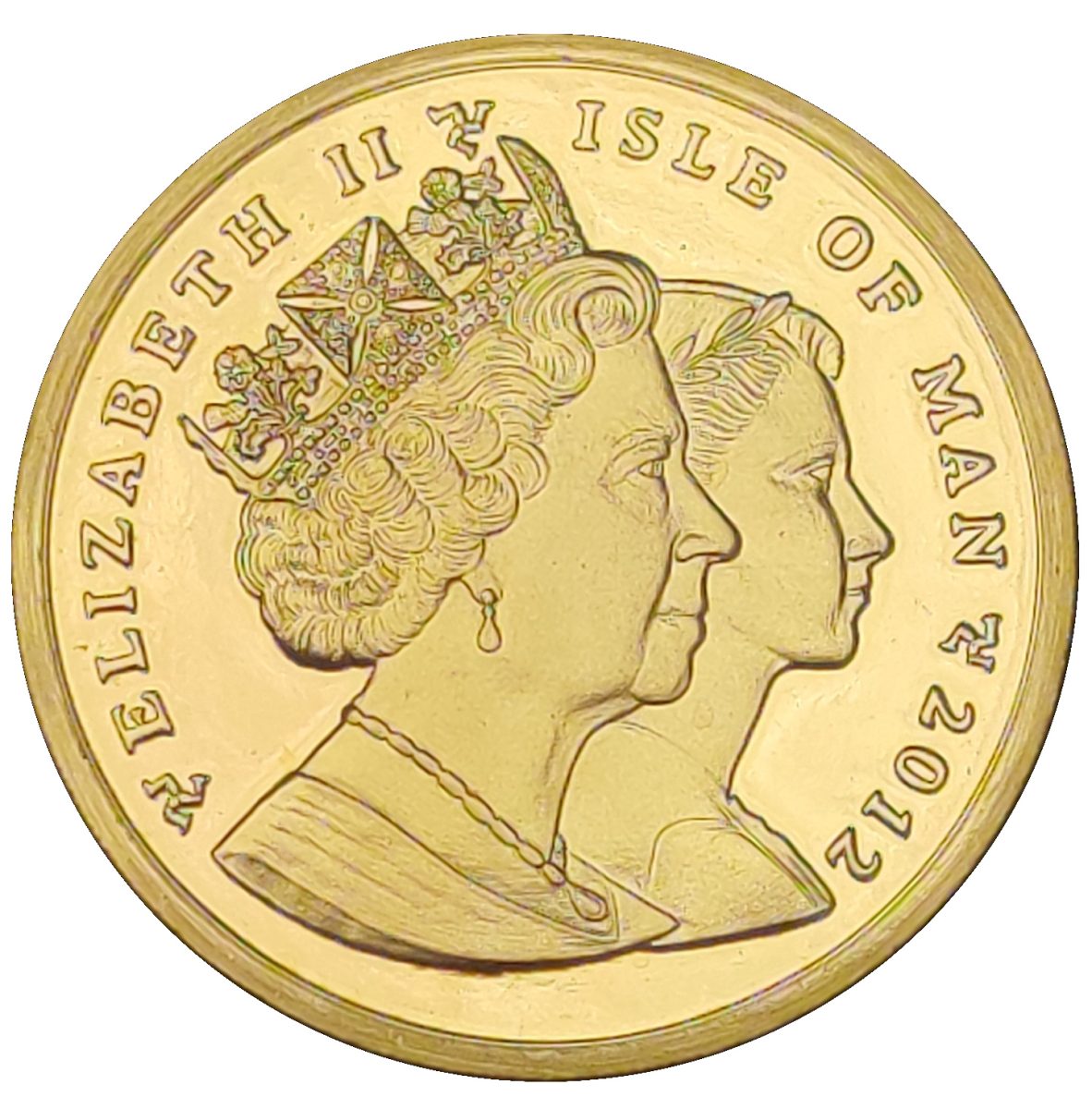 Isle of Man 1 Angel - Elizabeth II Archangel Michael; Diamond Jubilee obverse