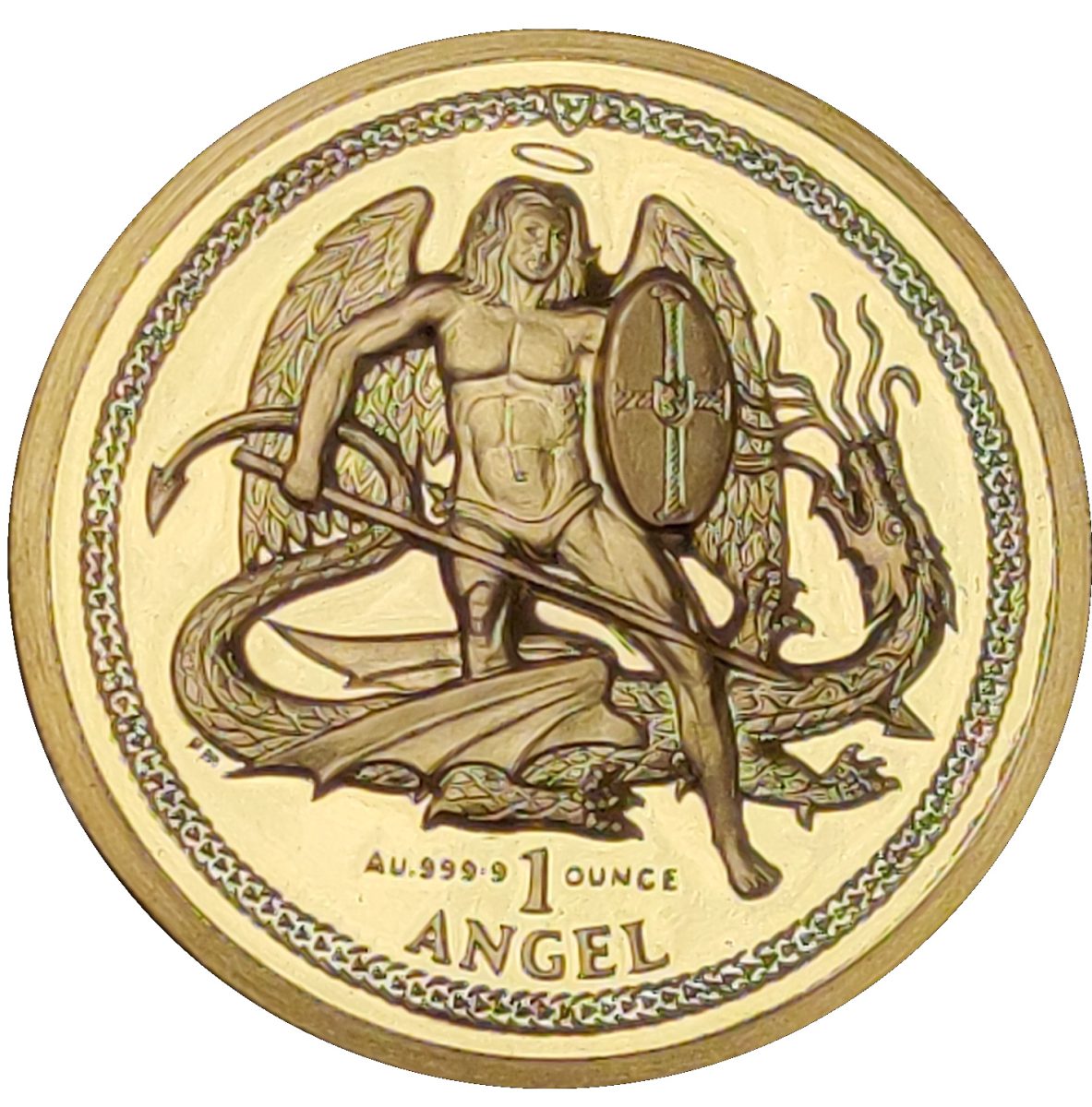 Isle of Man 1 Angel - Elizabeth II Archangel Michael; Diamond Jubilee