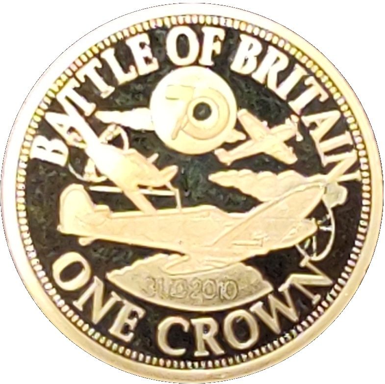 Tristan da Cunha 1 Crown - Elizabeth II Battle of Britain