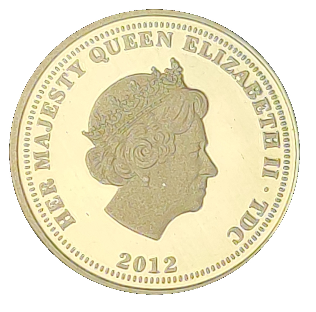 Tristan da Cunha ¼ Sovereign - Elizabeth II Elizabeth and the Lion obverse