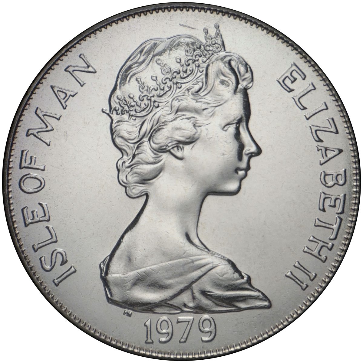 Isle of Man 1 Crown - Elizabeth II Tynwald - English cog obverse