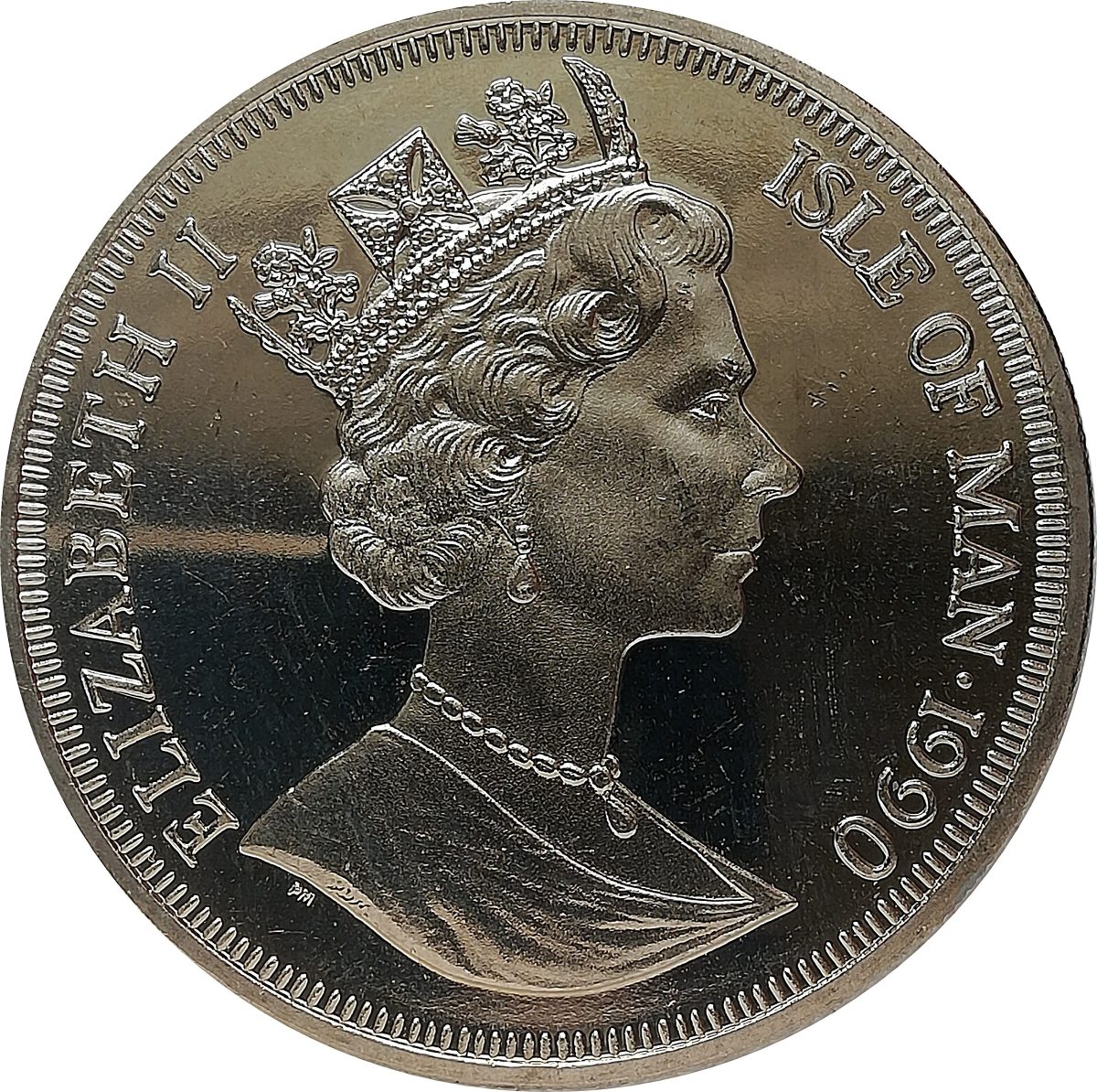 Isle of Man 1 Crown - Elizabeth II Winston Churchill obverse
