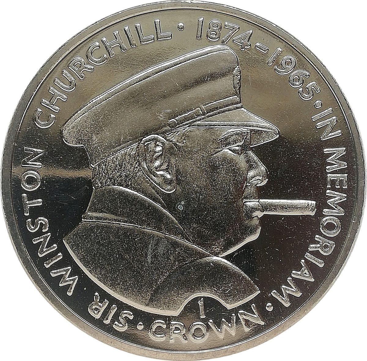 Isle of Man 1 Crown - Elizabeth II Winston Churchill