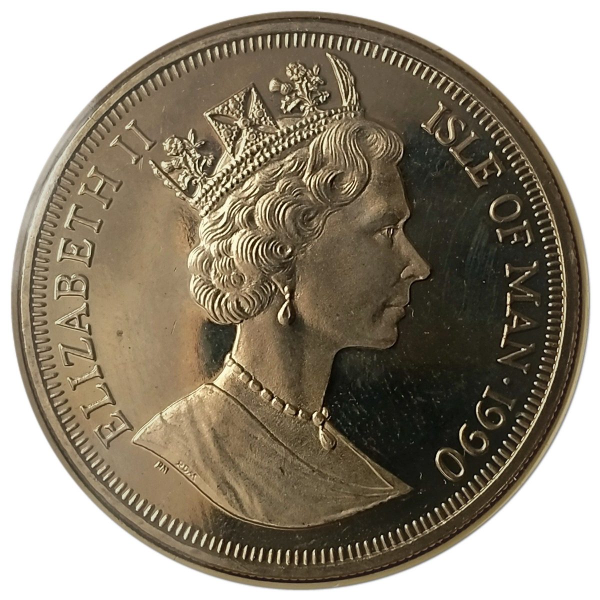 Isle of Man 1 Crown - Elizabeth II Winston Churchill obverse