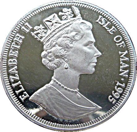 Isle of Man 1 Crown - Elizabeth II Focke Wulf F-190 - diesel obverse