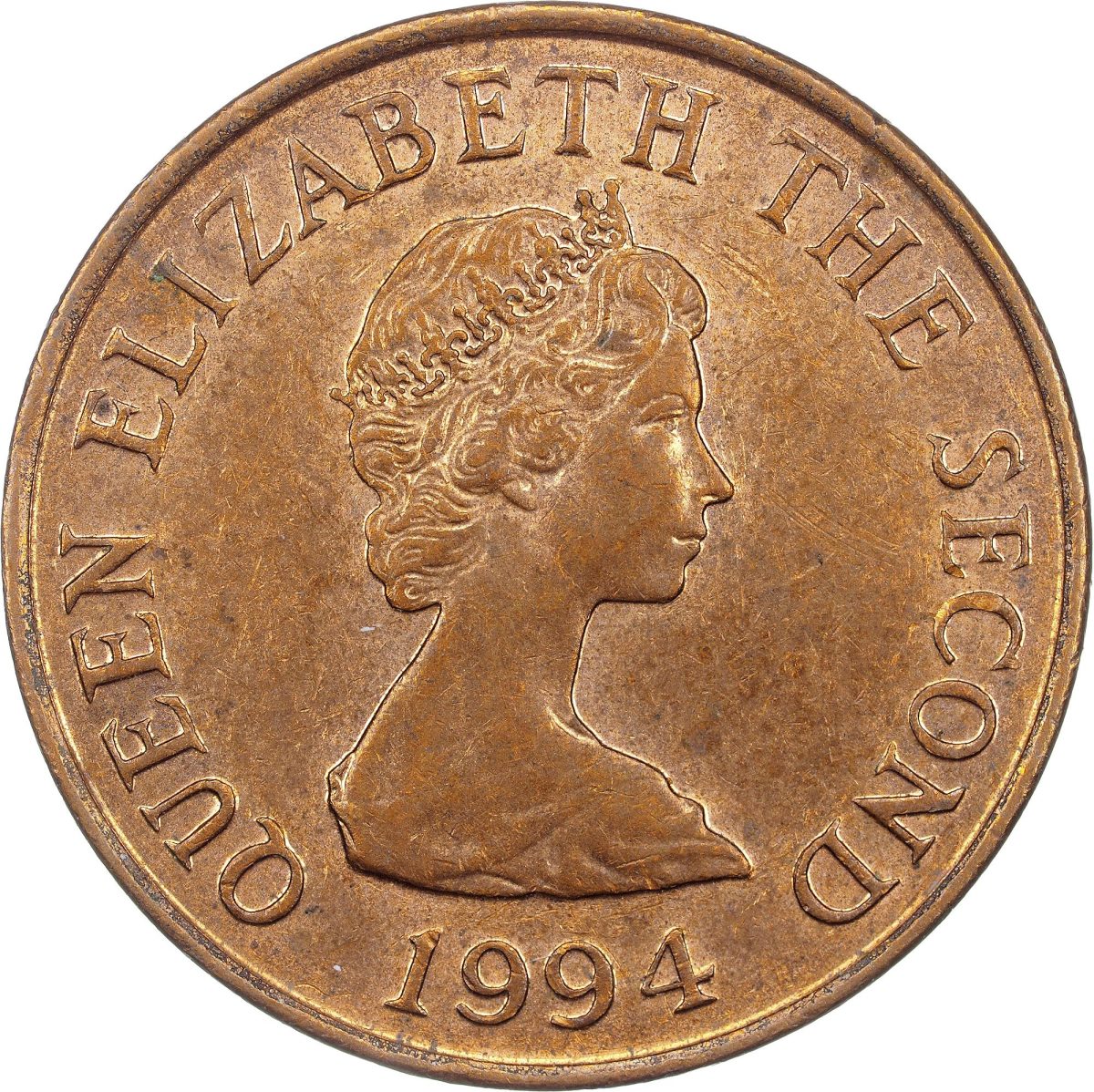 Jersey 1 Penny - Elizabeth II 2nd portrait obverse