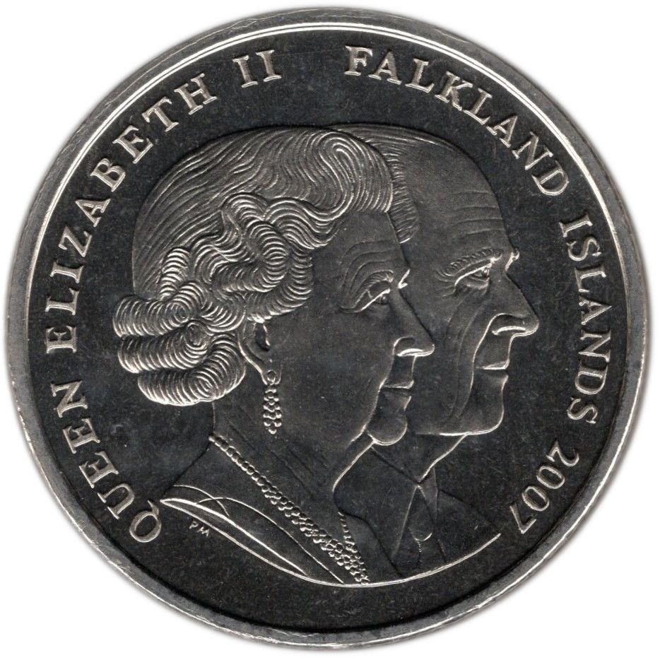 Falkland Islands 1 Crown - Elizabeth II Buckingham Palace obverse