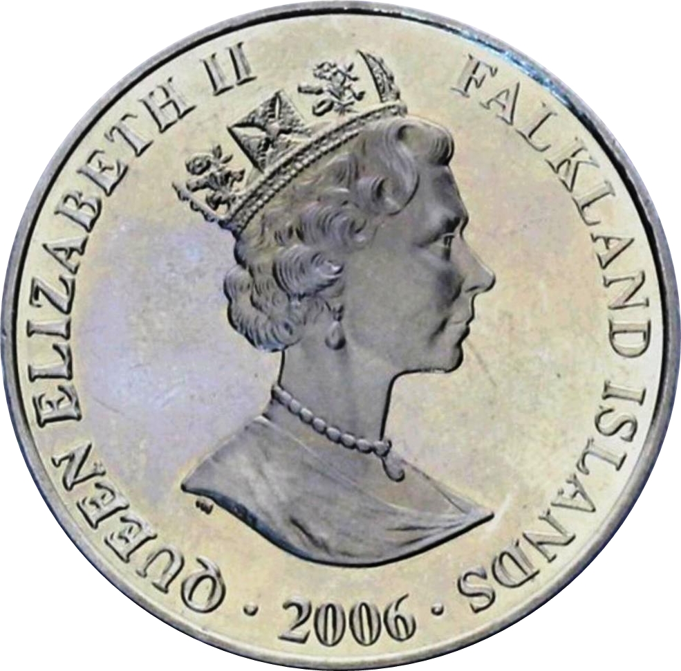 Falkland Islands 1 Crown - Elizabeth II John Ross and James Clark Ross obverse