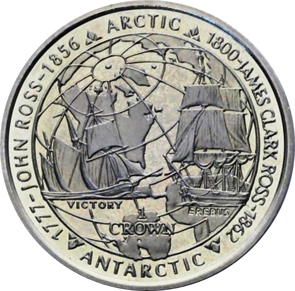 Falkland Islands 1 Crown - Elizabeth II John Ross and James Clark Ross
