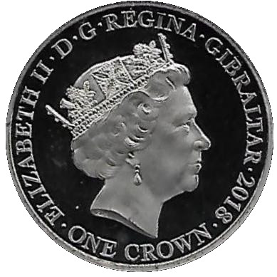 Gibraltar 1 Crown - Elizabeth II Defending Our Skies obverse