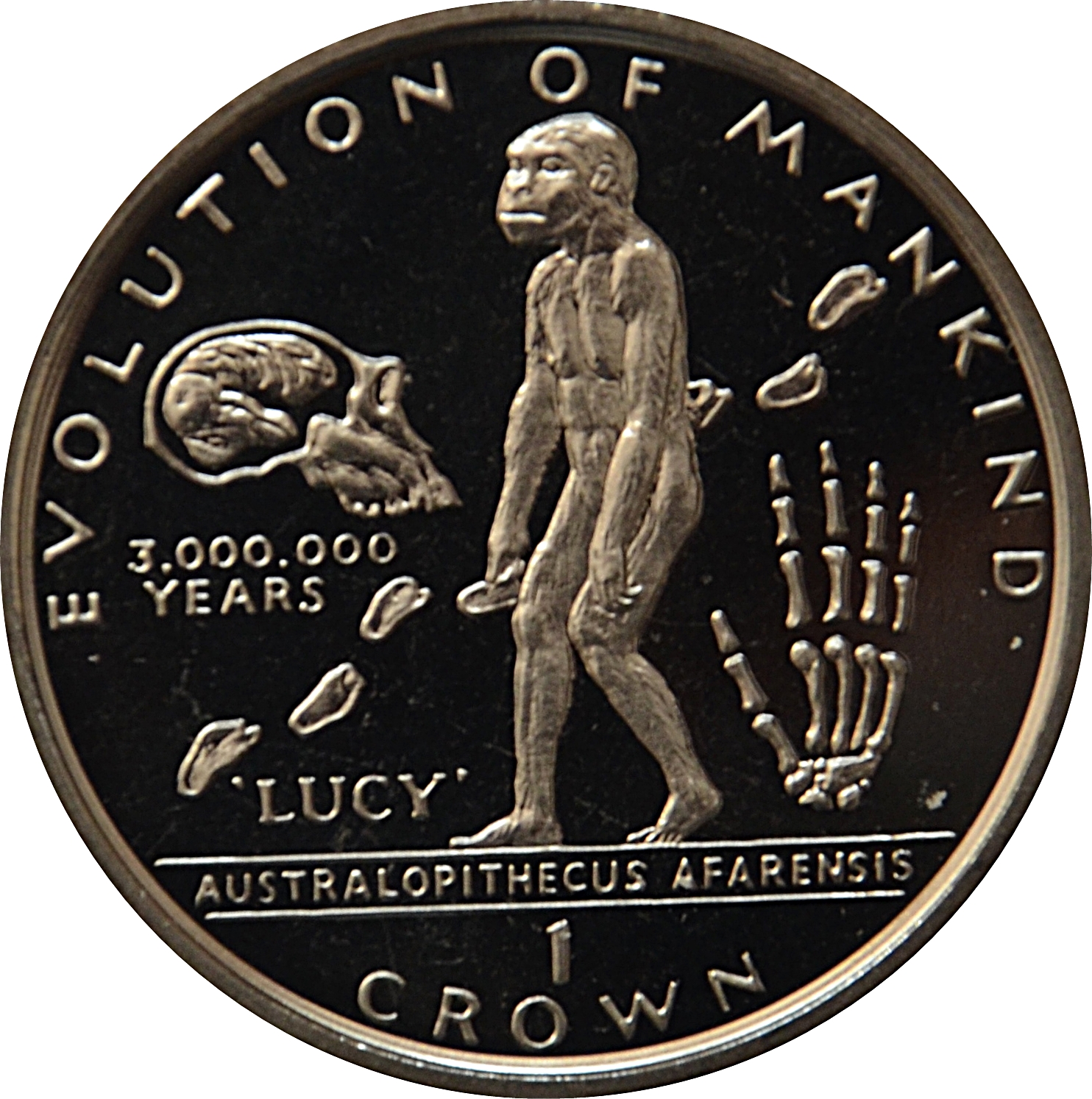 Gibraltar 1 Crown - Elizabeth II Australopithecus, Lucy