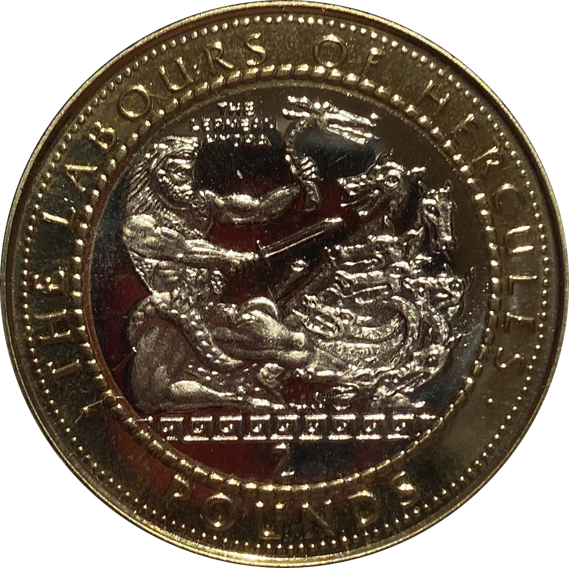 Gibraltar 2 Pounds - Elizabeth II The Lernean Hydra reverse