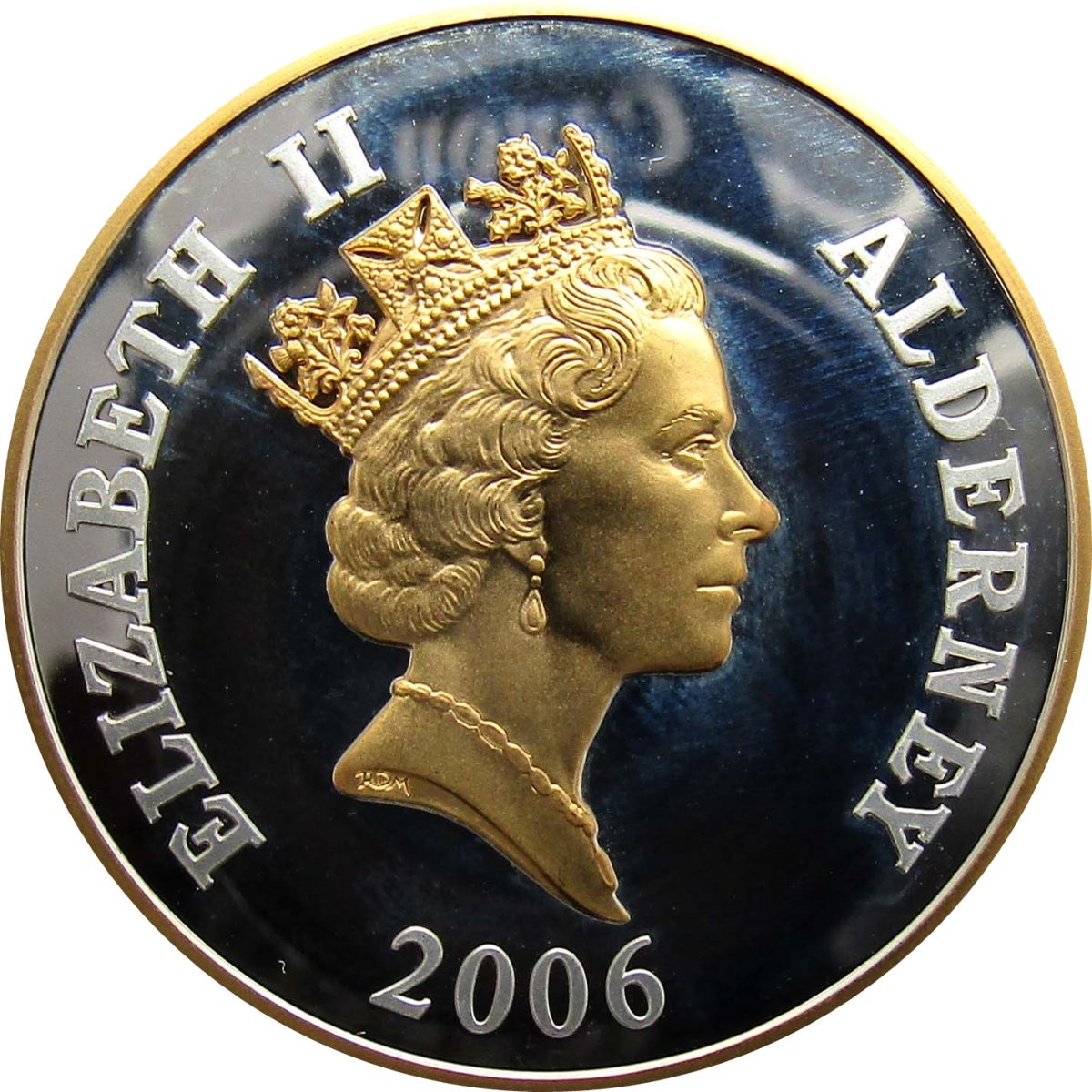 Alderney 5 Pounds - Elizabeth II Queen Elizabeth II Birthday; Gold gilded obverse