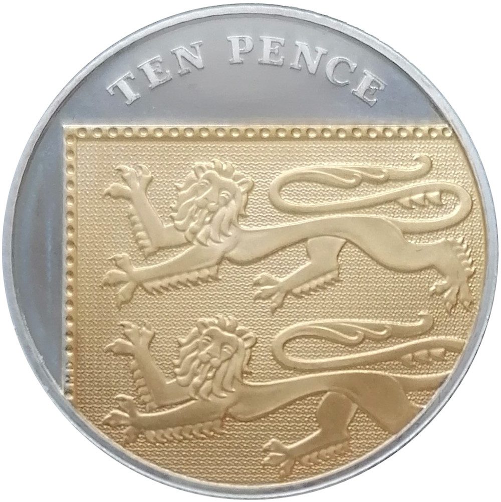 10 Pence - Elizabeth II 4th portrait; Royal Shield Silver Proof obverse