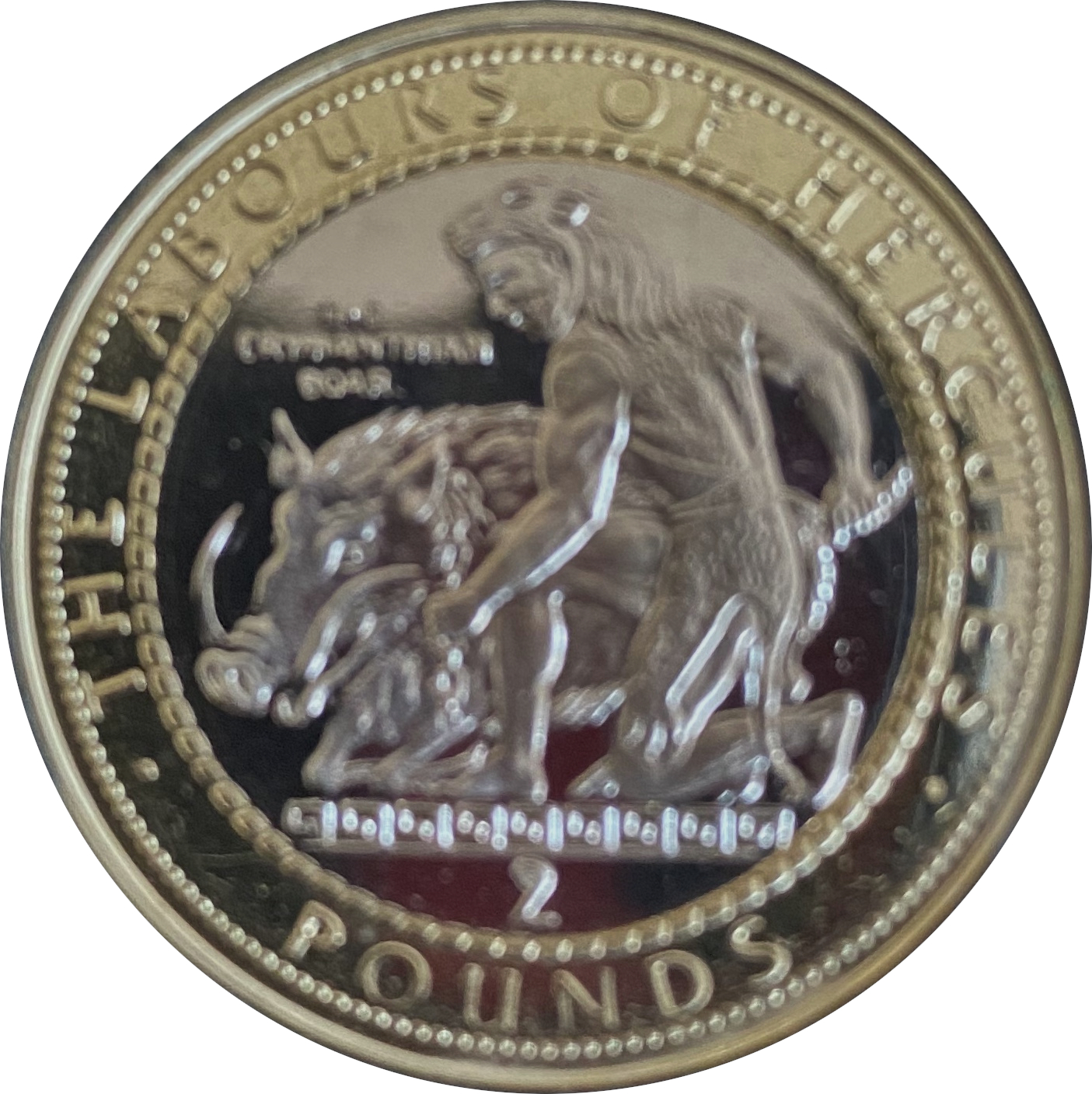 Gibraltar 2 Pounds - Elizabeth II The Erymanthian Boar reverse