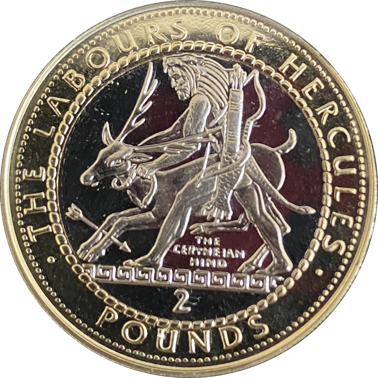 Gibraltar 2 Pounds - Elizabeth II The Ceryneian Hind