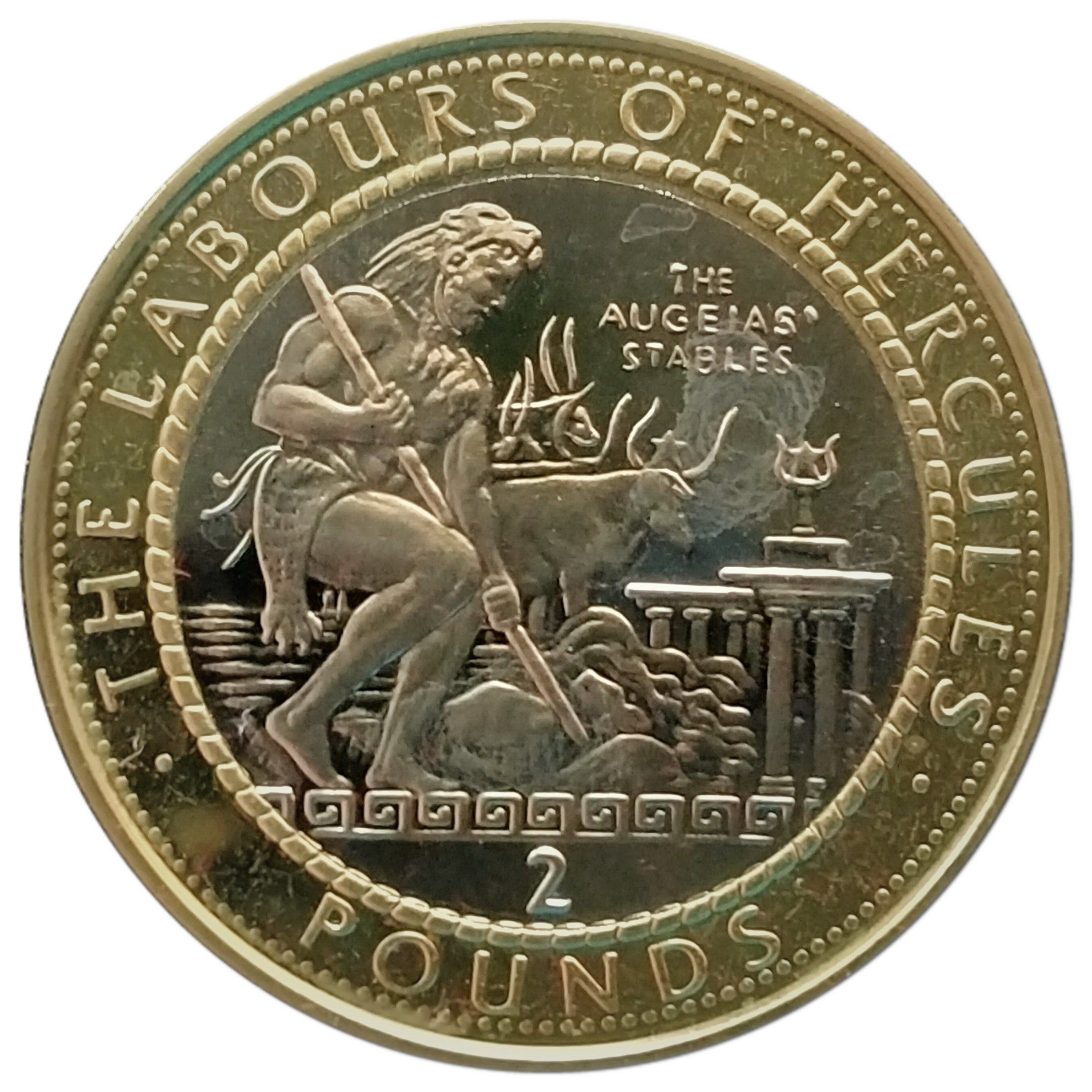 Gibraltar 2 Pounds - Elizabeth II The Augean stables