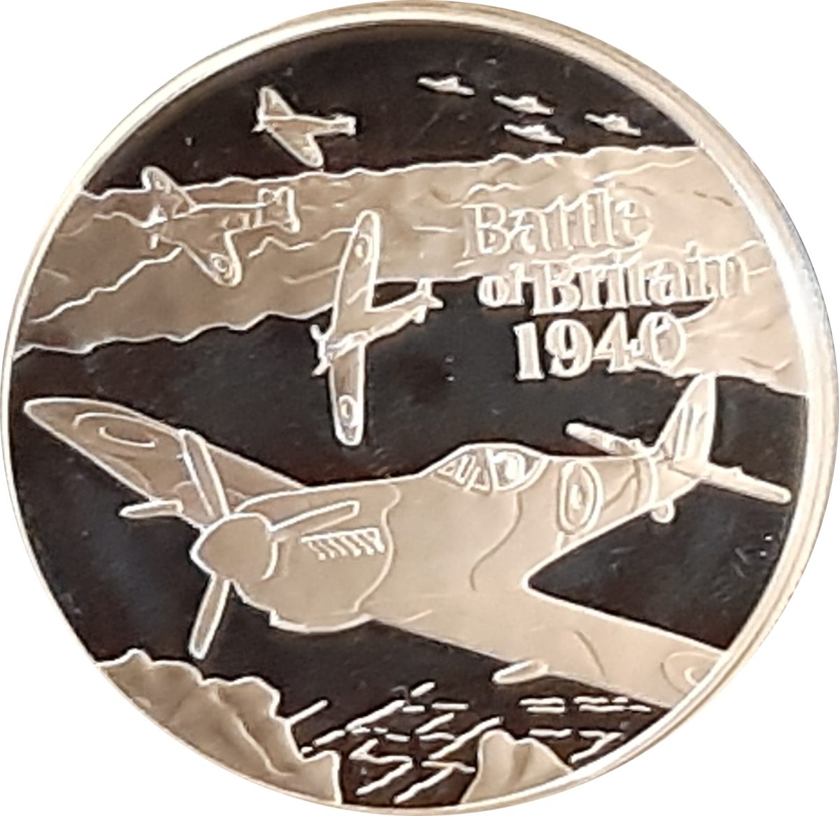 Alderney 5 Pounds - Elizabeth II Battle of Britain, 1940; Silver Proof Issue reverse