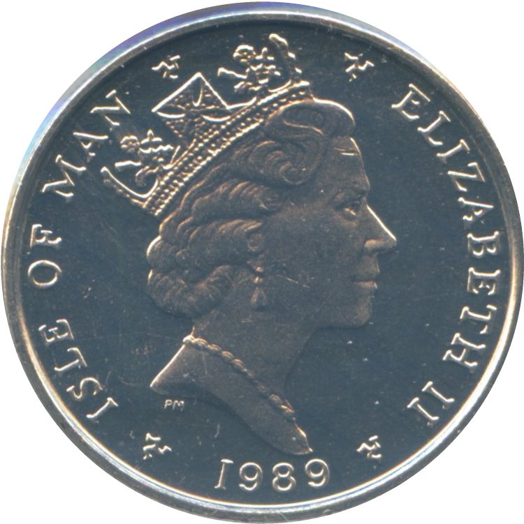 Isle of Man 5 Pence - Elizabeth II Windsurfing obverse
