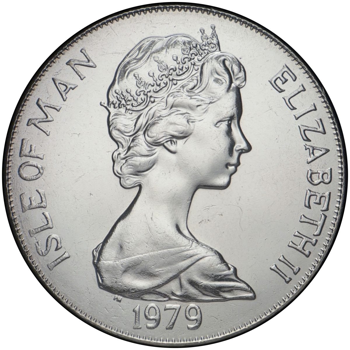 Isle of Man 1 Crown - Elizabeth II Tynwald - Flemish carrack obverse