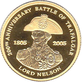 Tristan da Cunha 1 Pound - Elizabeth II Lord Nelson reverse