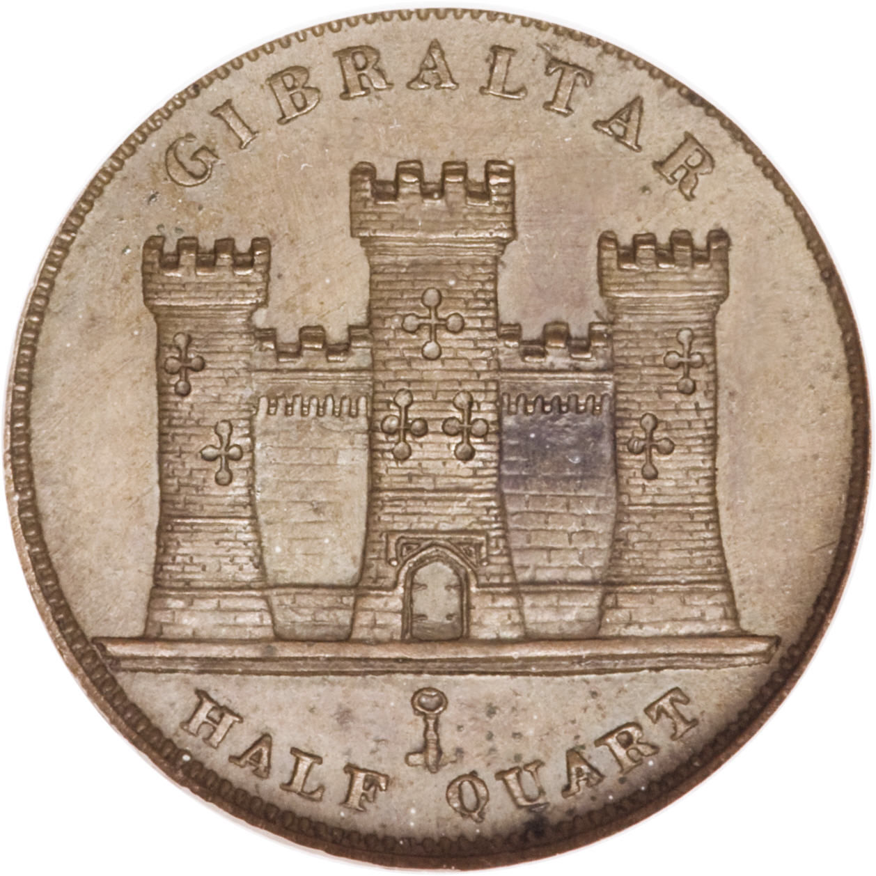 Gibraltar ½ Quart - Victoria reverse
