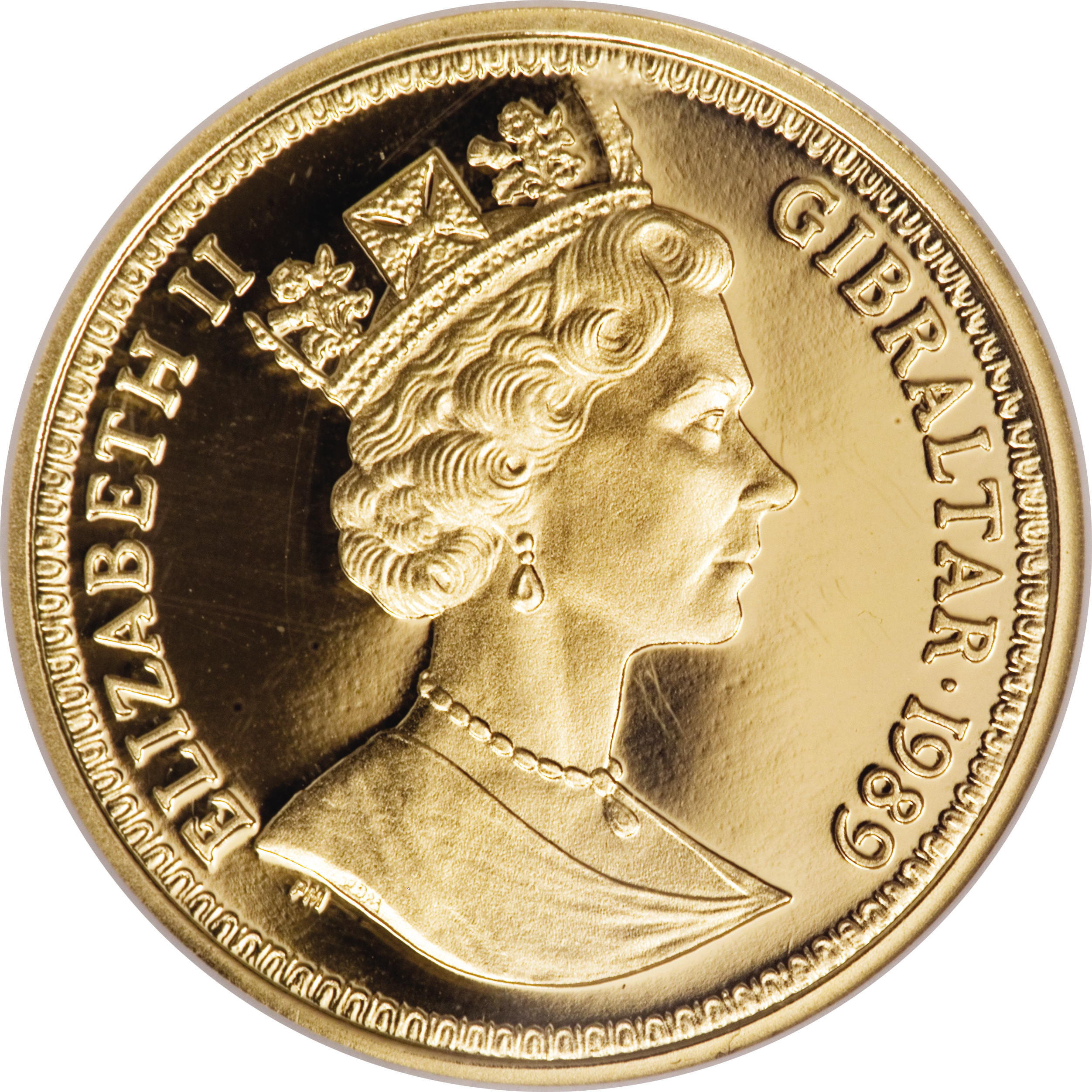 Gibraltar 2 Sovereigns - Elizabeth II Regal Coinage obverse